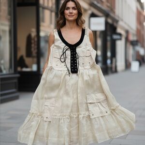 Dolce & Gabbana Cream and Black Dress